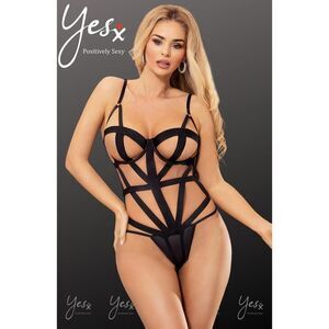 YesX Harness Bodysuit Women Black Lingerie Sets